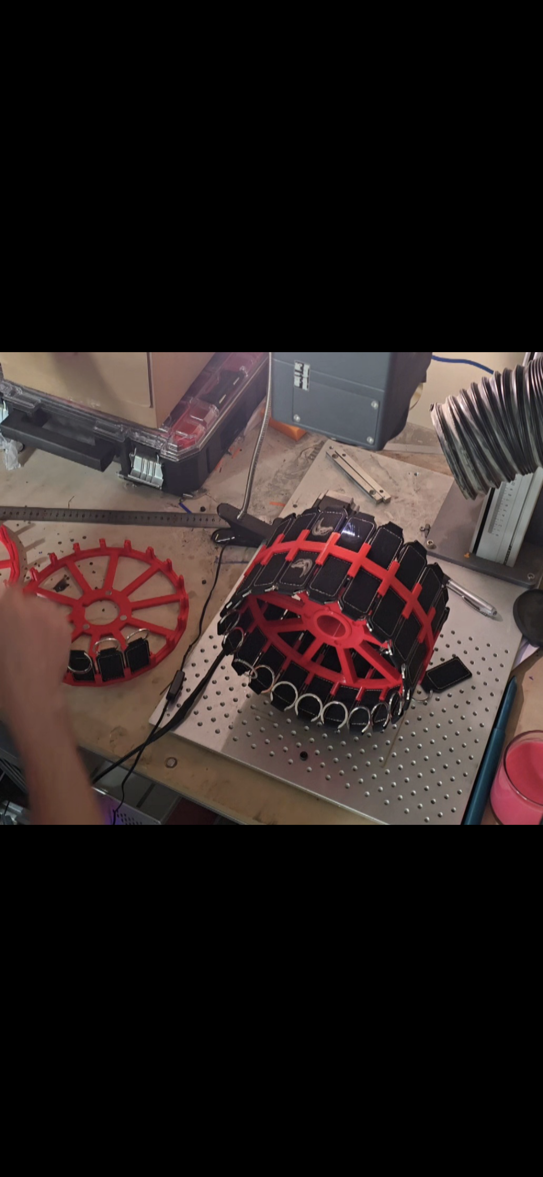 25-Count JDS Keychain Rotary Jig for Laser Engraving | Fiber & CO₂